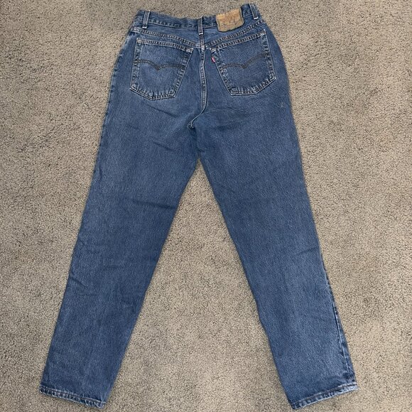 LEVI'S 544 VINTAGE MADE IN USA 100% COTTON BLUE JEANS HIGH WAIST JUNIOR SIZE 13S - Picture 4 of 11